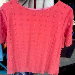 Women's Pink Textured Top